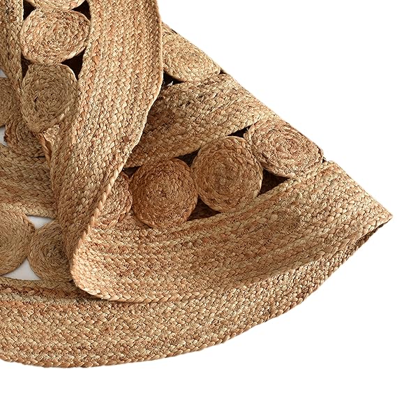 Handmade Jute Braided Round Rug For Home - Leechoo